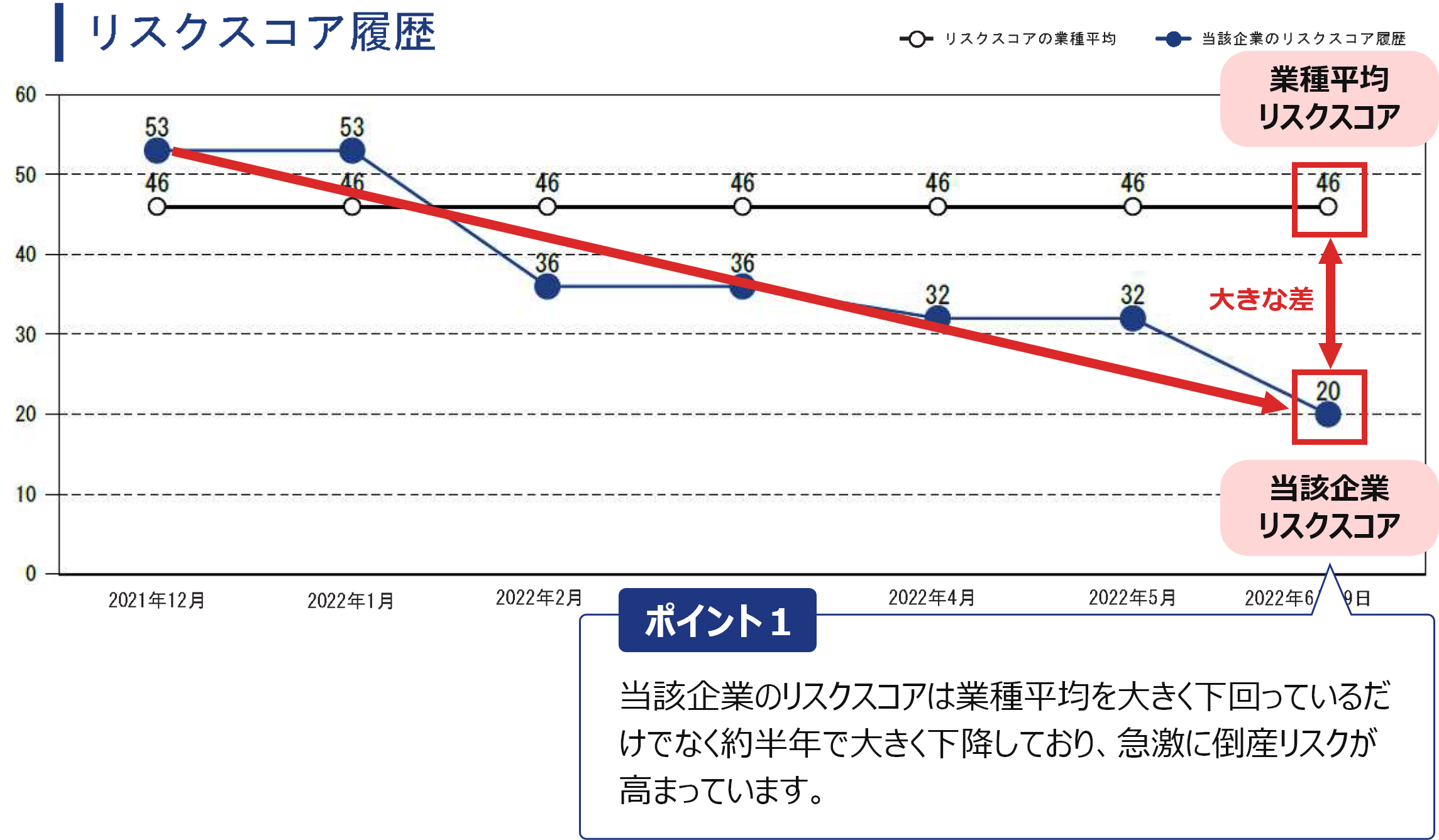 リスクスコアの記載例と見方